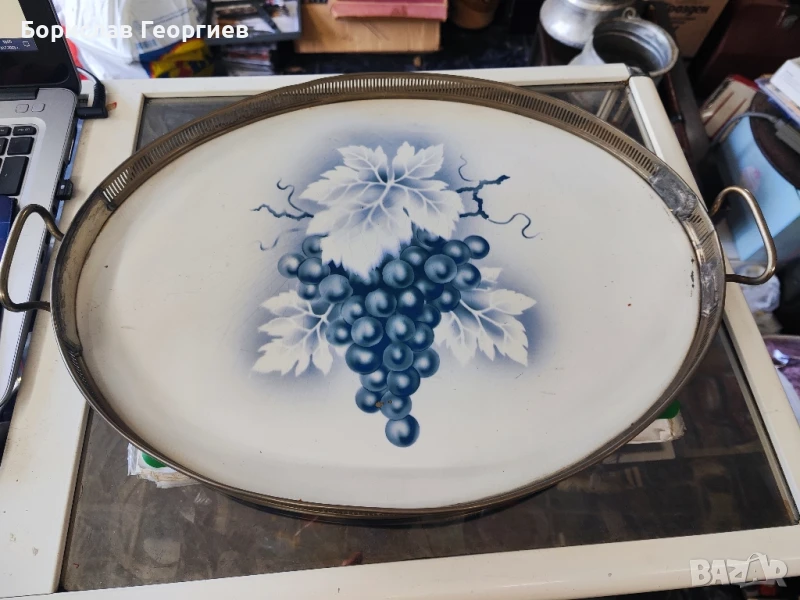 Стар порцеланов поднос , снимка 1