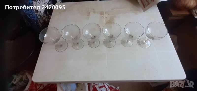  стари стъклени  чаши-15лв, снимка 1