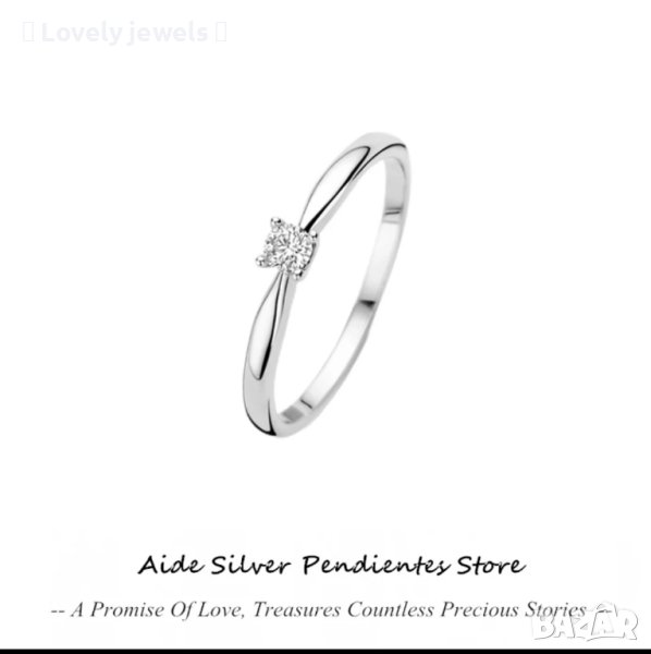 Изключително красив сребърен пръстен с цирконий, снимка 1