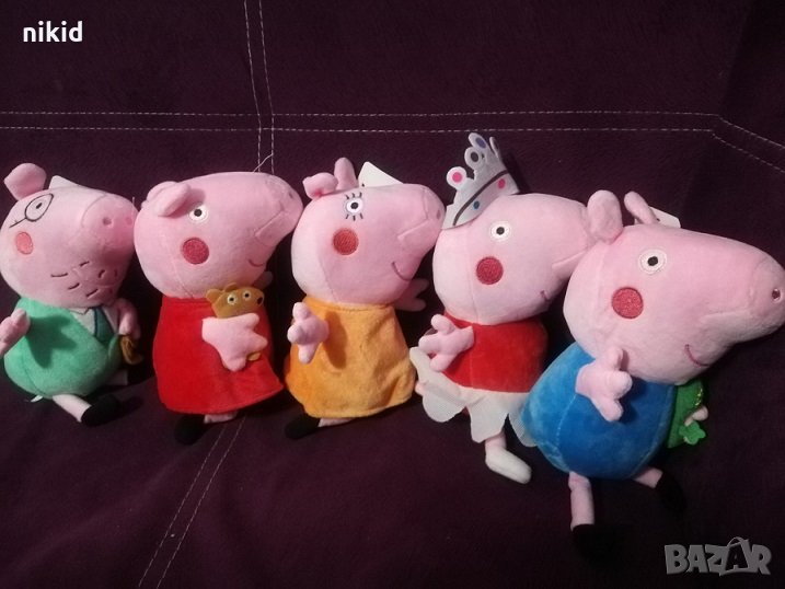Пепа Пеппа Пиг прасе Pig Peppa Джордж майка татко плюшена играчка, снимка 1