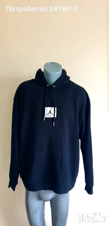 Jordan Cotton Hoodie Oversize Mens Size L  ОРИГИНАЛ! Мъжки Суитчър! Оригинален мъжки /черен/ суитчър, снимка 1