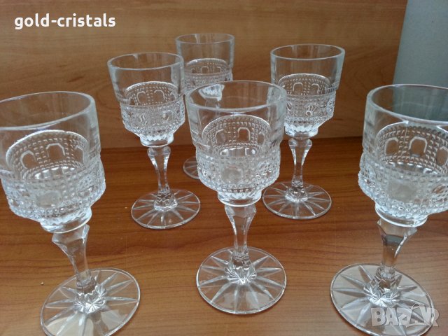 кристални чаши, снимка 4 - Антикварни и старинни предмети - 32439257