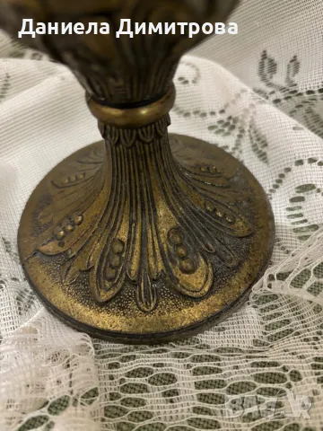 Великолепна барокова ваза, месинг, снимка 7 - Други ценни предмети - 48977074