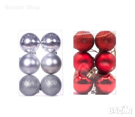 Комплект от 6 броя коледни топки, 4 см., снимка 5 - Други - 51996927