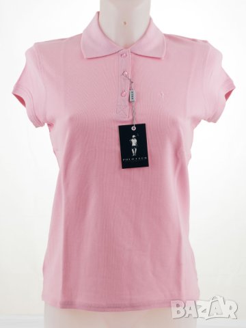 Дамска памучна блуза в розово Polo Club - S, снимка 2 - Блузи с дълъг ръкав и пуловери - 43114011
