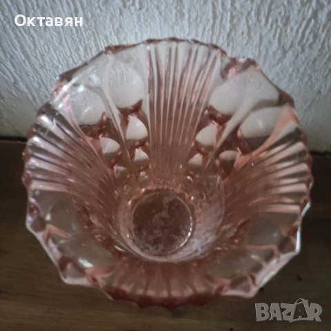 Стъклена ваза цветна, снимка 5 - Колекции - 52770907