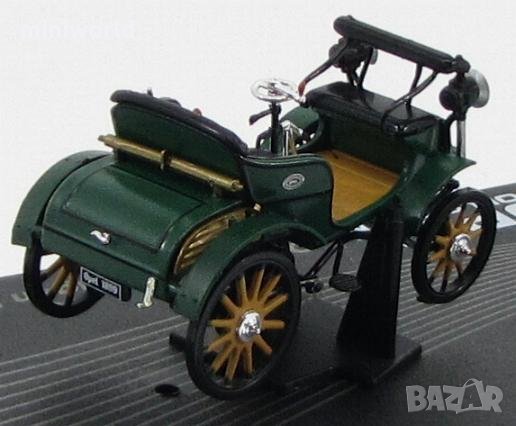 Opel Patent-Motorwagen System Lutzmann 1899 - мащаб 1:43 на IXO/Altaya в PVC дисплей-кейс, снимка 2 - Колекции - 28359768