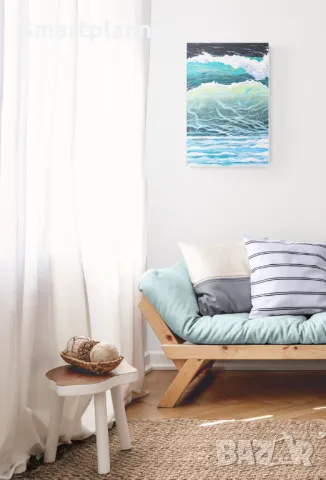 Картина Разпенени вълни, снимка 2 - Картини - 33087717