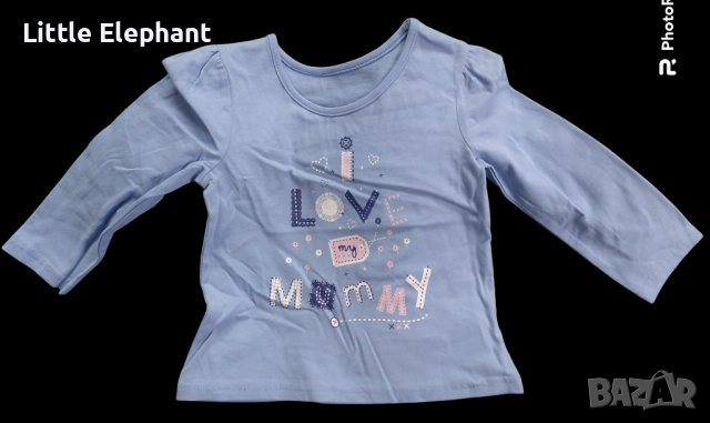 Блузка с дълъг ръкав за момиченце на 12-18 мес"I love my mummy",Англия/нова