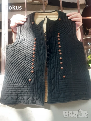 Стара възрожденска дреха елек елече антерия носия - черно