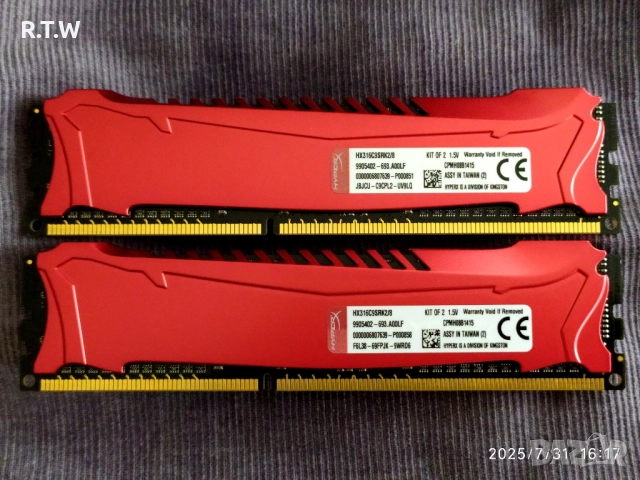 RAM памет 8GB (2x4GB) Kingston HyperX Savage DDR3 1600MHz, снимка 2 - RAM памет - 52313494