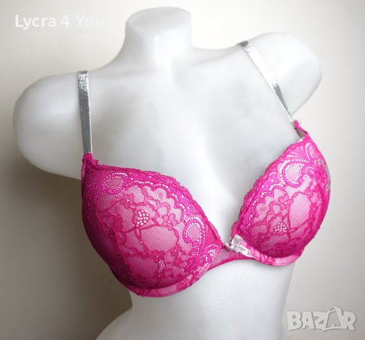 MisterLady.com 75C уникален цикламен сутиен с бляскави презрамки, снимка 5 - Бельо - 38323611