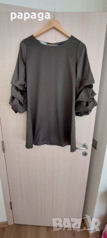 Рокля туника, xs,s,m тъмно наситено зелено без забележкиелено, снимка 2 - Рокли - 38143861