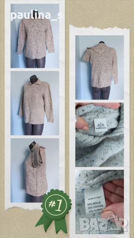 Три различни броя / Вълнен пуловер "Bon'a parte", "Walbusch" и "Biaggini" , снимка 8 - Блузи с дълъг ръкав и пуловери - 39796935