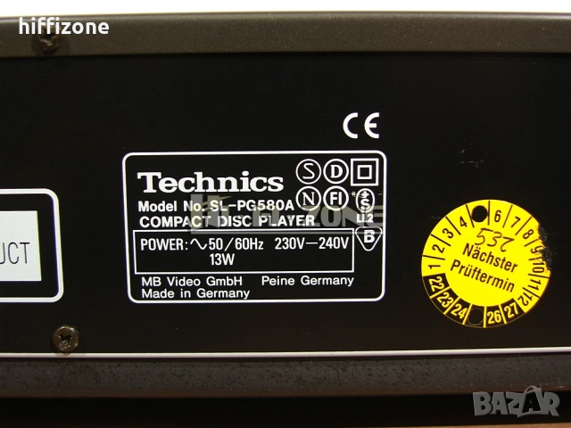 CD плеър  Technics sl-pg580a , снимка 8 - Ресийвъри, усилватели, смесителни пултове - 52944221