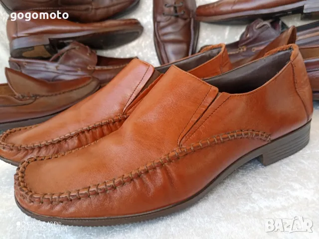 Мъжки мокасини КАТО НОВИ LUCIANO BELLINI® original, 💯 % естествена кожа, 42 - 43, снимка 6 - Мокасини - 49756446