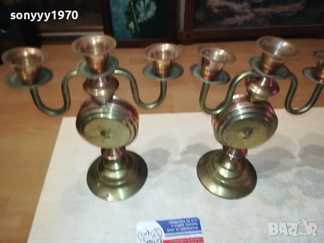 ДВА СВЕЩНИКА ОТ ФРАНЦИЯ 0801240852, снимка 2 - Антикварни и старинни предмети - 43706925