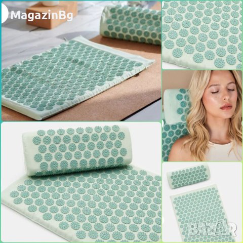 Постелка масажна и възглавница за акупресура масаж йога postelka , снимка 2 - Йога - 40465155