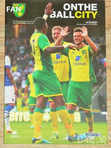 Норич Сити оригинални футболни програми 2013/14 срещу Манчестър Юн. Ливърпул Арсенал Челси Ман. Сити, снимка 3 - Фен артикули - 26404331