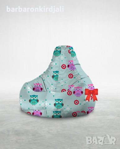 Барбарон пуф круша с цветен печат 