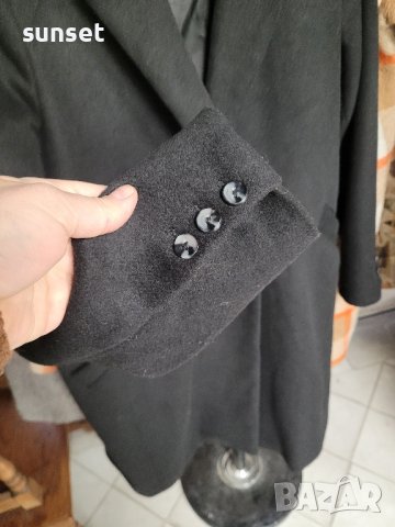 MOHITO класическо вълнено,черно палто- 42 размер , снимка 6 - Палта, манта - 43178302