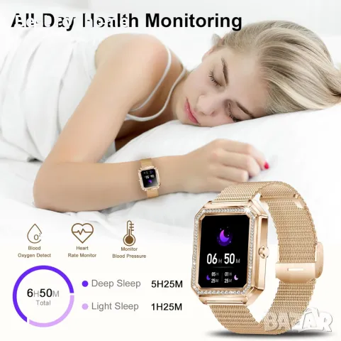 Луксозен дамски смарт часовник Montre I88 - две каишки, снимка 4 - Смарт гривни - 49019712