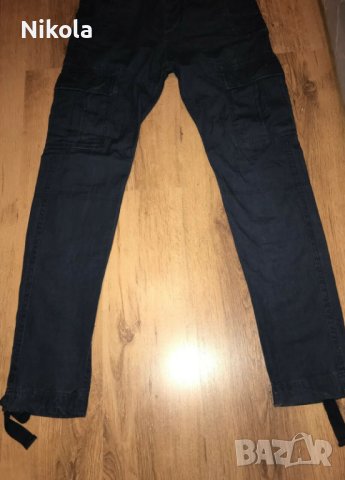 Jack and Jones, карго панталони, цвят индиго, Размер:30, снимка 7 - Панталони - 43939628