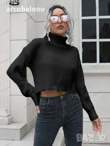 Дамски шикозен къс пуловер, 3цвята - 023, снимка 10 - Блузи с дълъг ръкав и пуловери - 43245814