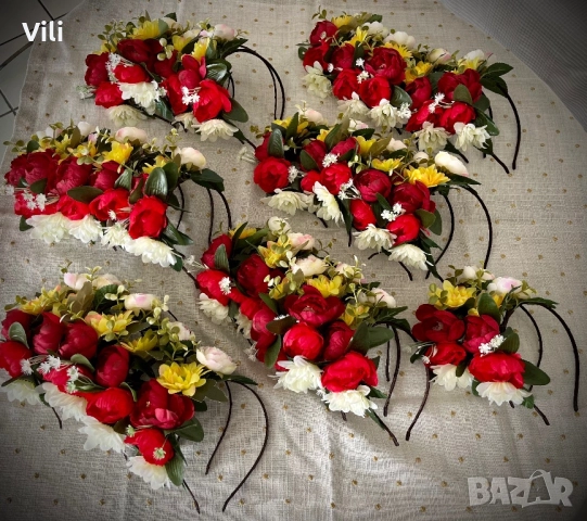 Диадема с цветя за народна носия