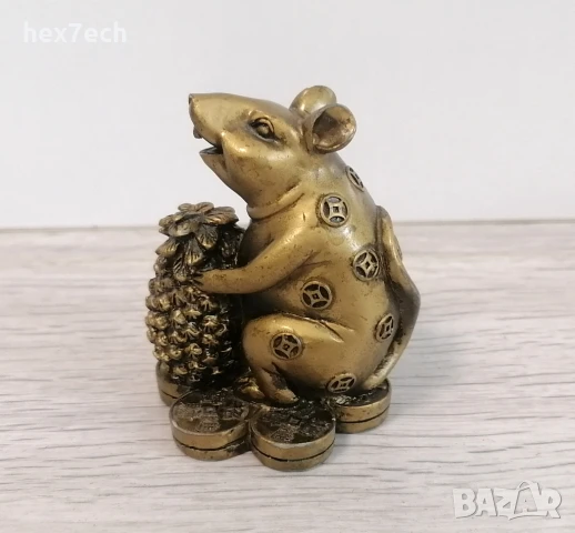 ❤️ ⭐ Китайска фигурка плъх за късмет ⭐ ❤️, снимка 2 - Колекции - 51207530