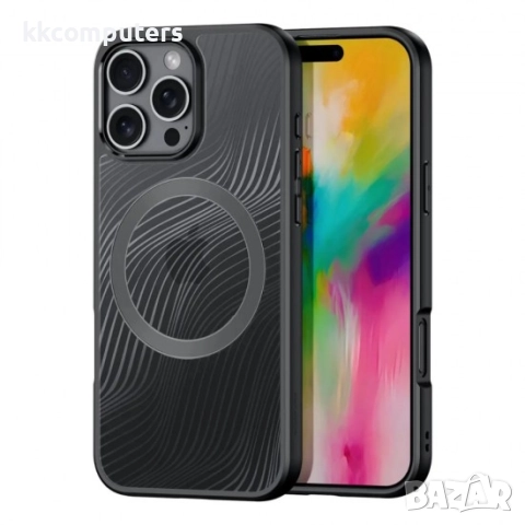 Силиконов твърд кейс Dux Ducis AIMO с Magsafe и Протектор За iPhone 16 Pro Max (6.9), Черен