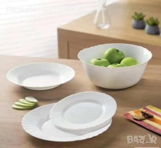 ТОП.Стилен и качествен керамичен Bestway Opal сервиз за хранене от 18 части., снимка 4 - Прибори за хранене, готвене и сервиране - 48501228