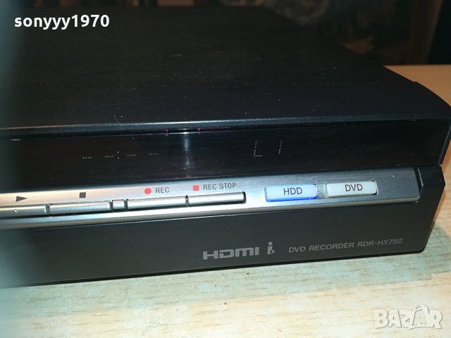 SONY RDR-HX750 USB/HDMI/HDD/DVD RECORDER 1504211649n, снимка 3 - Плейъри, домашно кино, прожектори - 32561512
