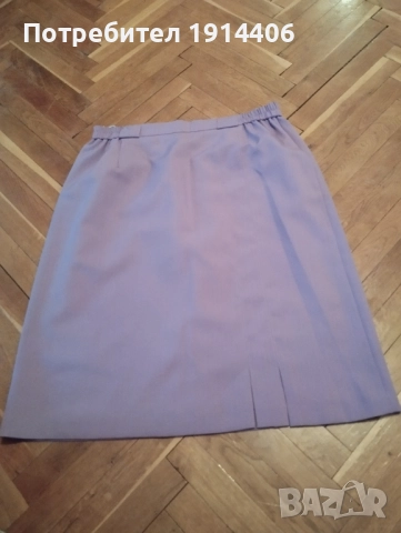 Пола елегантна лилава с плохи отпред, с подплата, прецизна изработка, , снимка 8 - Поли - 51869965