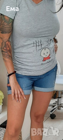 Къси дънки за бременни , снимка 16 - Дрехи за бременни - 36483736