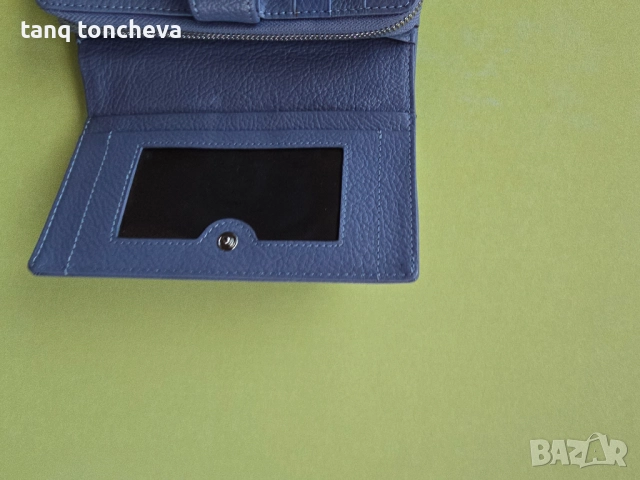 Лилаво портмоне от естествена кожа , снимка 4 - Портфейли, портмонета - 51467645