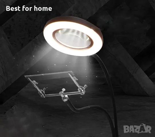 Настолна лампа с лупа с  72 LED светлини Meichoon, снимка 5 - Настолни лампи - 50034207