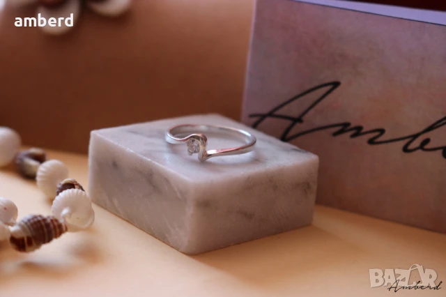 Нежен и елегантен сребърен пръстен - модел R059, снимка 3 - Пръстени - 51354975