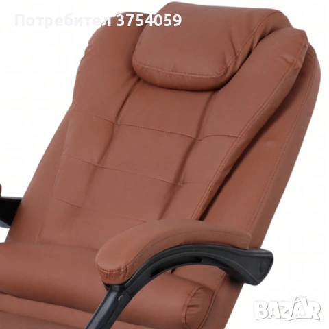 Ергономичен офис стол с лумбална опора от еко кожа – комфорт за дълги часове без болки, снимка 6 - Столове - 53076468