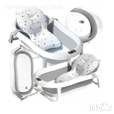 Сгъваема бебешка вана, снимка 3 - За банята - 53341104