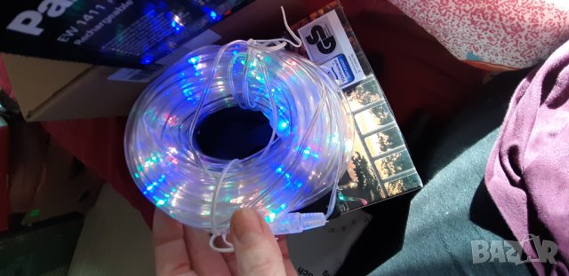 Соларни LED лампички в маркуч за навън, Цветни или бели, 7м и 8,9м - нови!, снимка 2 - Лед осветление - 20207638