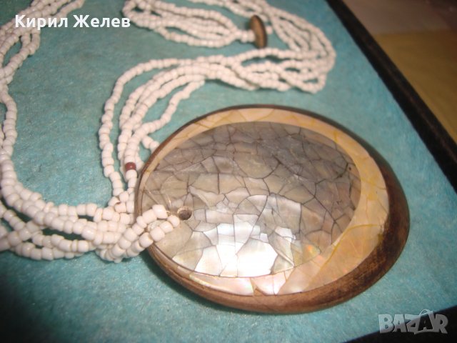 РАЗКОШНО МЪНИСТЕНО КОЛИЕ МЕДАЛЬОН от САНДАЛОВО ДЪРВО с РЪЧНО ИНКРУСТИРАН КРАЛСКИ СЕДЕФ 25504, снимка 14 - Колиета, медальони, синджири - 35518094