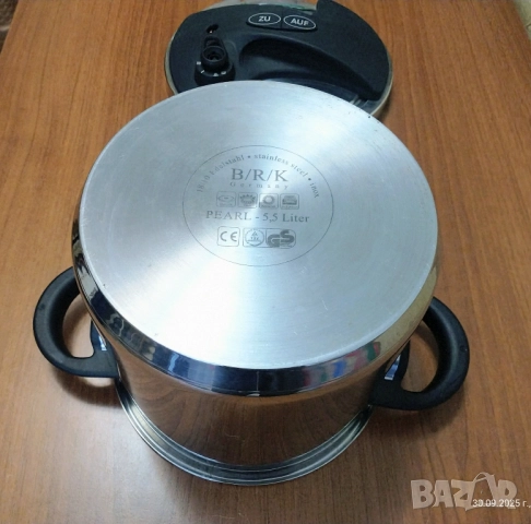 Тенджера под налягане B/R/K Germany 5,5 л – като нова. , снимка 4 - Съдове за готвене - 51887303