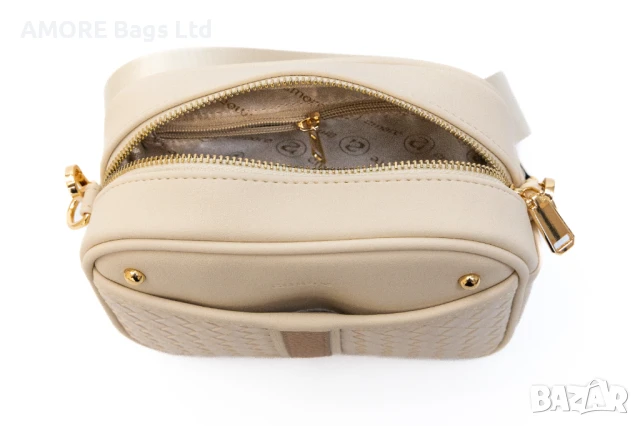 Ежедневна дамска чанта AMORE Elisa - Cream, снимка 2 - Чанти - 50657853