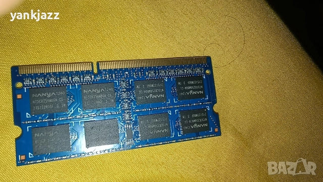 Оперативна памет SODIMM, За лаптоп, DDR3 Nanya 2бр х 4GB 2Rx8 PC3-10600S, снимка 3 - RAM памет - 52770122