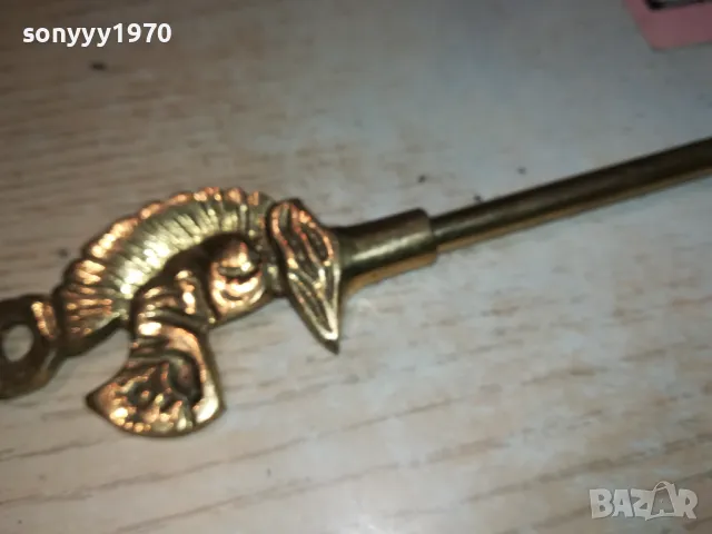 ANTIQUE-ВНОС BELGIUM-ОБУВАЛКА 35СМ МЕД  МЕСИНГ 0502251105, снимка 6 - Антикварни и старинни предмети - 48974476