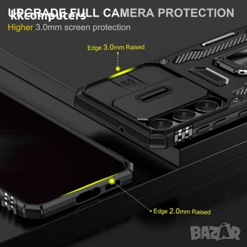 Samsung Galaxy S25 5G Удароустойчив Ring Holder Калъф и Протектор, снимка 9 - Калъфи, кейсове - 51405284