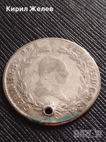 Сребърна монета 20 кройцера 1802г. Франц втори Будапеща Свещена Римска Империя 13638, снимка 5 - Нумизматика и бонистика - 42944300