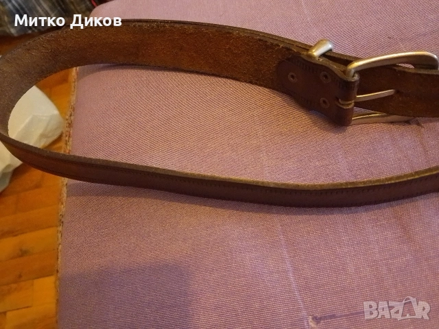 Колан естествена кожа дълъг отличен широк 3 см и дълъг 127 см, снимка 4 - Колани - 53498804