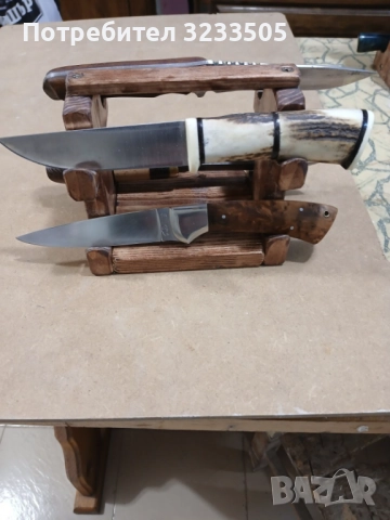Ръчно направена Стойка за ножове, снимка 3 - Ножове - 52727093